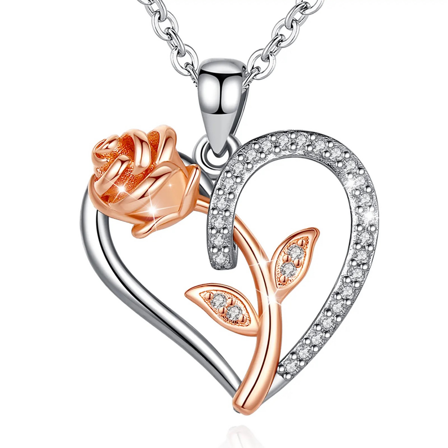 Rose Heart Necklace