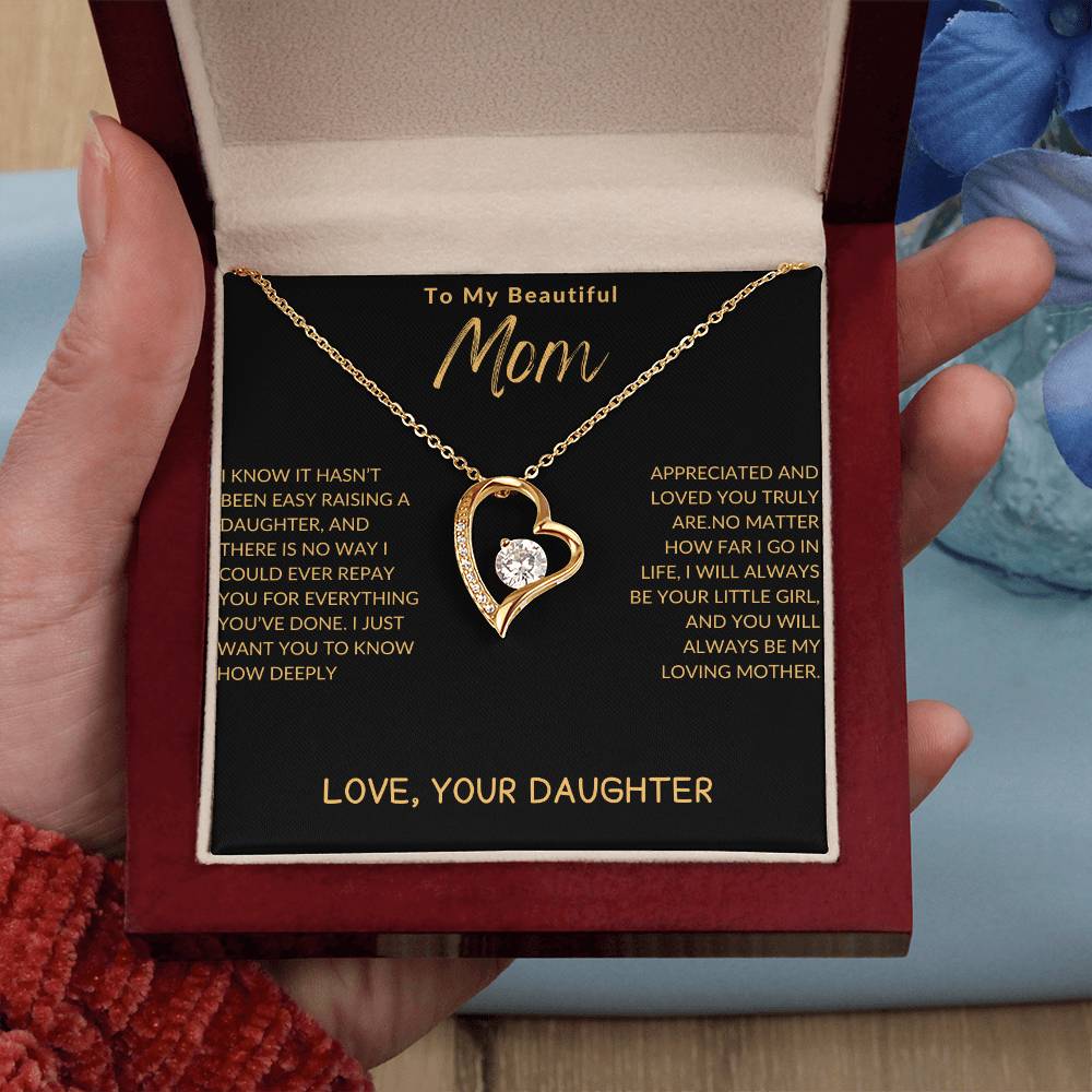 beautiful mom daughter