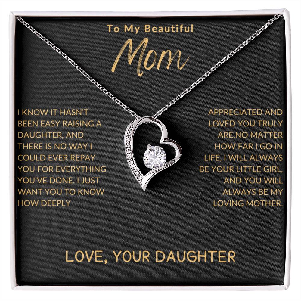 beautiful mom daughter