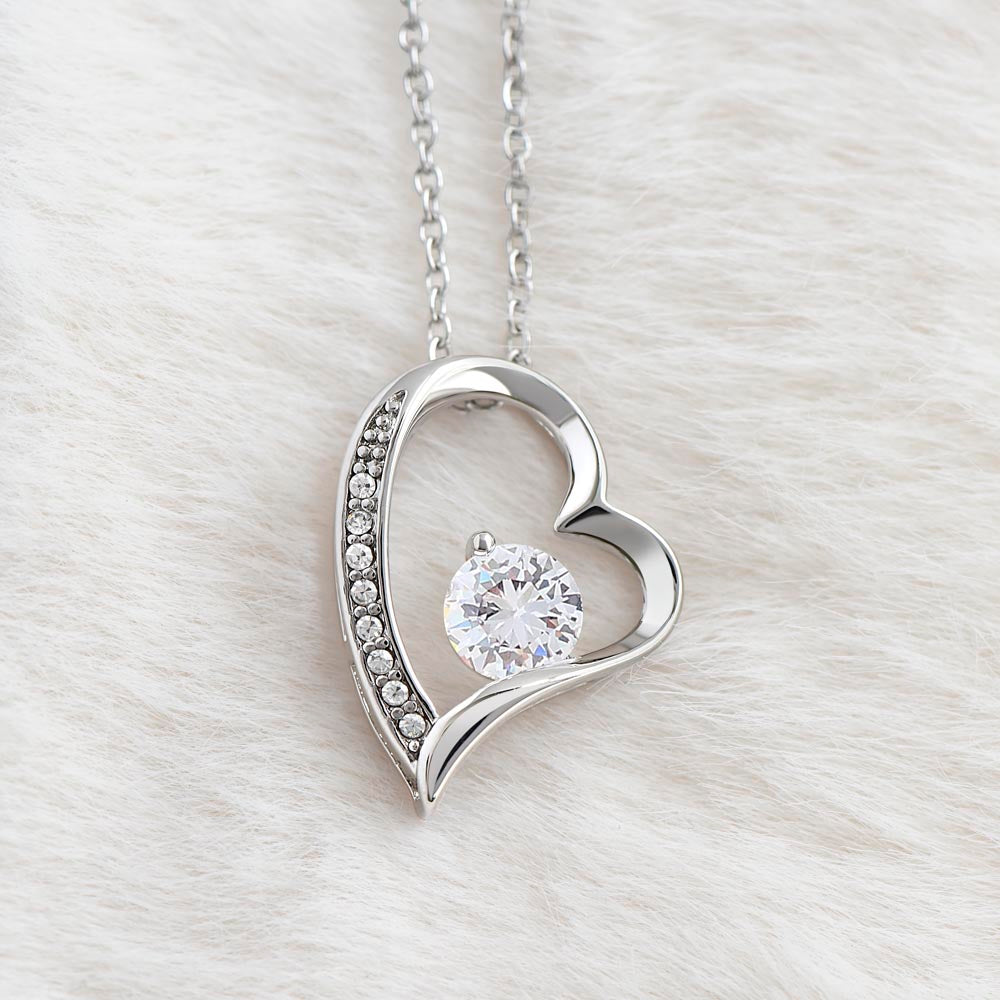 To My Daughter Love Heart Necklace From Dad