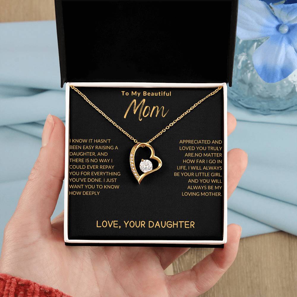 beautiful mom daughter