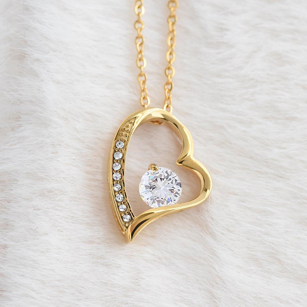 To My Daughter Love Heart Necklace From Dad